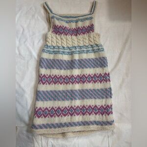 Hand Knit Sleeveless Wool Dress